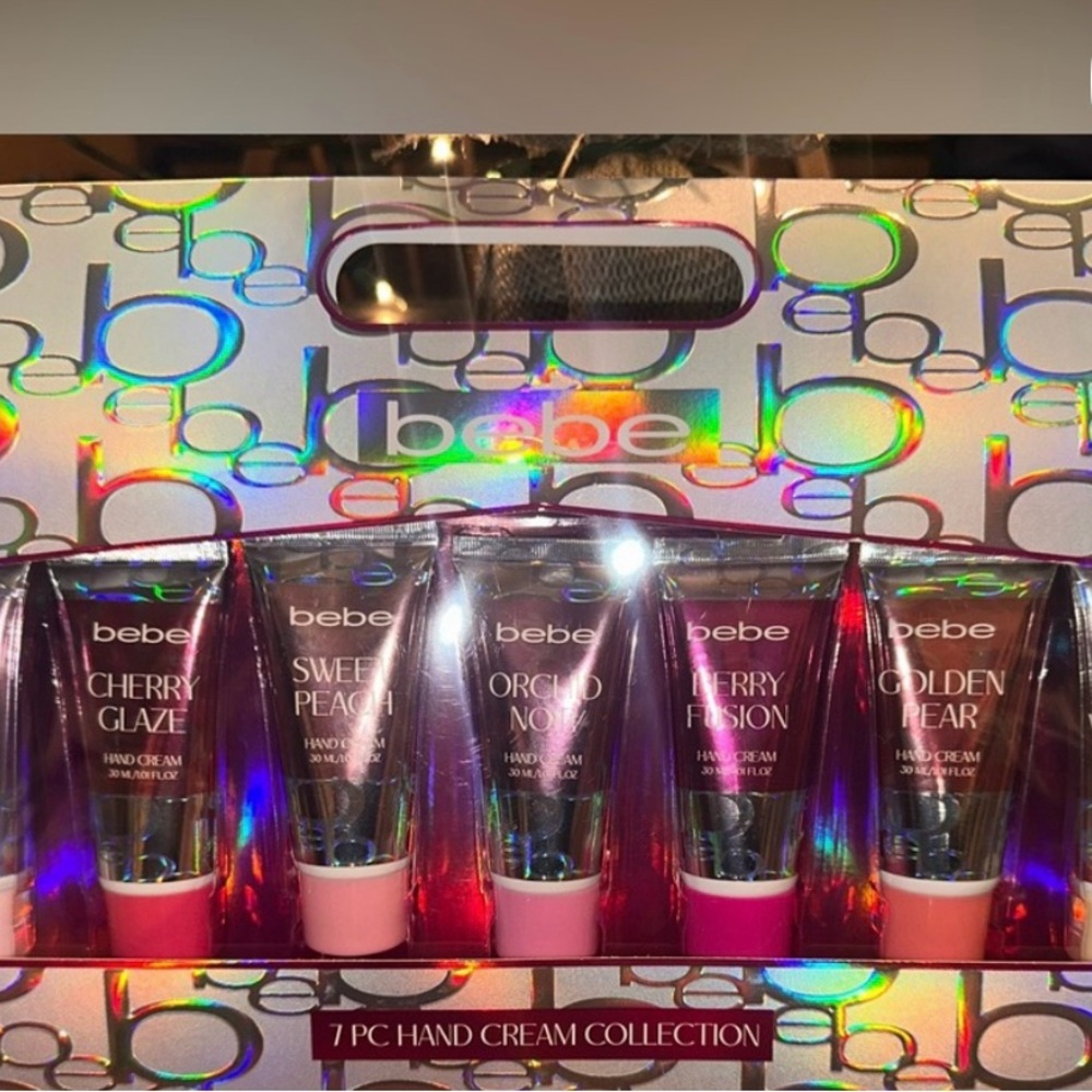 Bebe Hand Cream Set with Pink and Gold Packaging